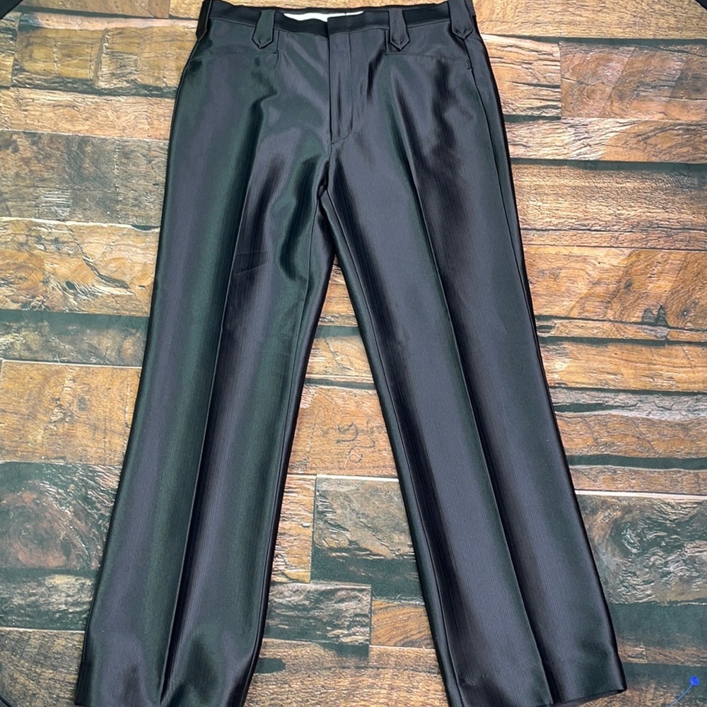 Circle S western dress pants black 100% polyester 36 x 33